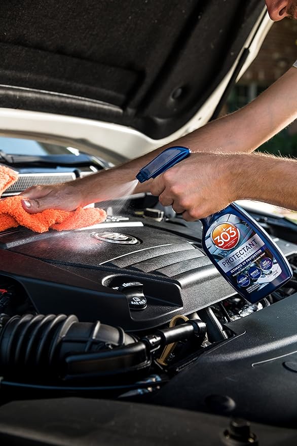303 Products Automotive Protectant Spray - Helps Prevent Fading & Cracking, Repels Dust, Lint & Staining, Superior UV Protection & Restores Lost Color, Exterior & Interior Car Cleaning Supplies 16oz