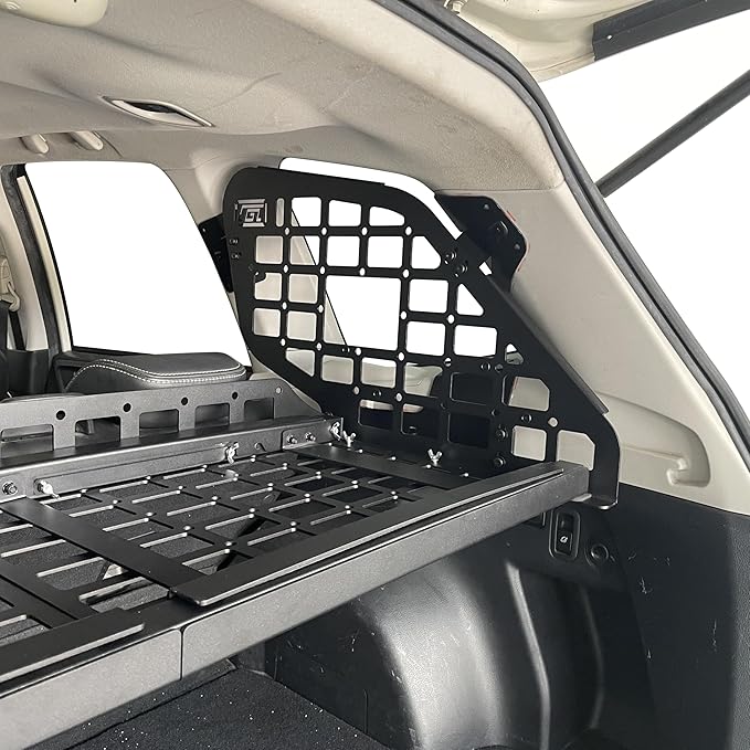 HIGH FLYING for Subaru Forester 14-18 Car Accessories Modular Storage Molle Panels System Trunk Shelf Luggage Storage Carrier Trunk Organizer Aluminum (Side Panels+Shelf with Manual Tailgate)