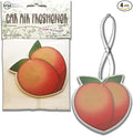 (Pack of 4) Fruity Fruit Air Fresheners - Automotive Accessory - Car Hanging Air Fresheners (Peach)