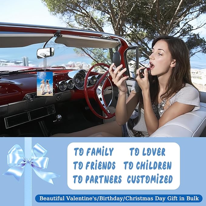 10-100Pcs Custom Logo Car Air Fresheners Bulk – Wholesale Personalized Double-Sided Air Fresheners with Photo Text Logo, Unique Gift for Car Owners (Round)