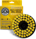 Chemical Guys ACC507 Medium Duty Spinner Multi-Surface Drill Brush Attachment (Fits Any Standard Drill - Power Scrubber Removes Stains & Cleans Floor Mats, Upholstery & Carpets), Yellow