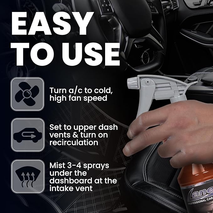 Lane's Premium Car Air Fresheners - Cinnamon Scent Water Based - 32oz Eliminate Bad Odors of Pet & Food From Car Interior Leather, Carpet, Upholstery Great For Cars, Trucks, SUVs, RVs & More