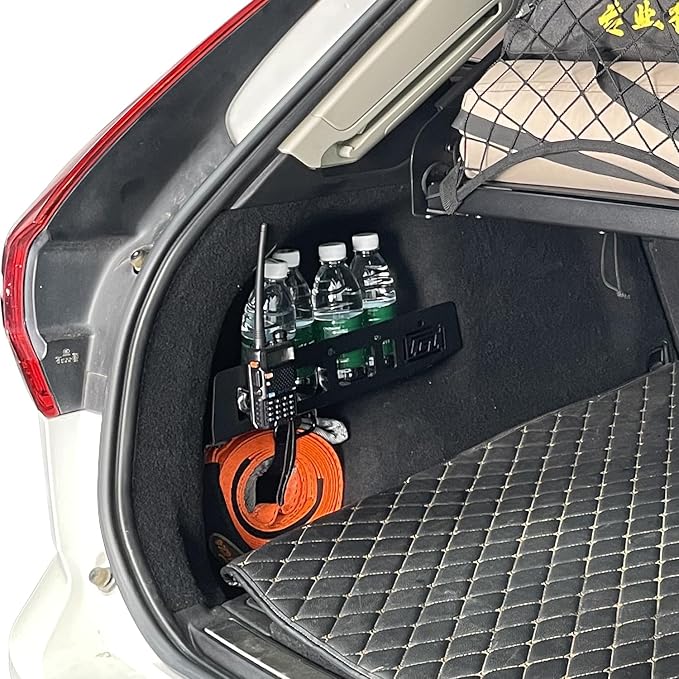 HIGH FLYING Car Accessories for Volvo XC60 2018-2025 Modular System Molle Panels Storage Trunk Shelf Luggage Storage Carrier Trunk Organizer Aluminum Alloy (Driver Side Storage Box)