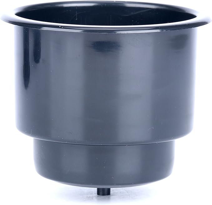 (Set of 3) Amarine-Made Black Recessed Plastic Cup Drink Can Holder with Drain for Boat Car Marine Rv - Black