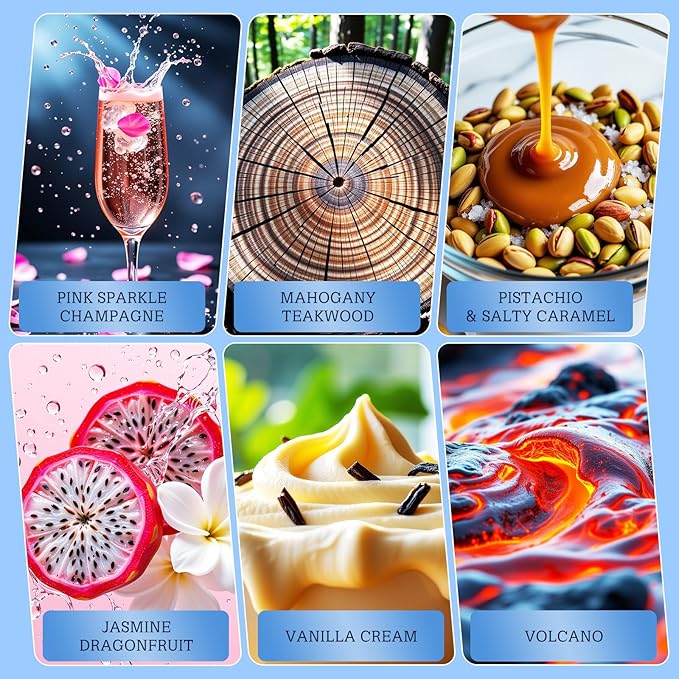 RAINBOW ABBY Car Air Freshener 6 Pack for Women - Cute Hanging Essential Oil Diffuser, Long-Lasting Fragrance Set, Unisex Vehicle Interior Scented Gift