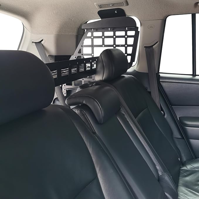 HIGH FLYING for Toyota Highlander 2008-2013 Car Accessories Modular Storage Molle Panel Shelf Luggage Carrier Trunk Organizer Aluminum Alloy A Set (Side Panel + Shelf)