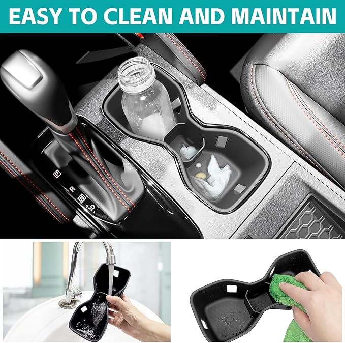 Cup Holder Organizer Compatible with 2022-2025 Nissan Frontier S SV Pro-X Pro-4X SL Accessories, Noise-Free Water & Dust Proof Silicone Insert Console Drink Holder for 22-25 Frontier Accessories