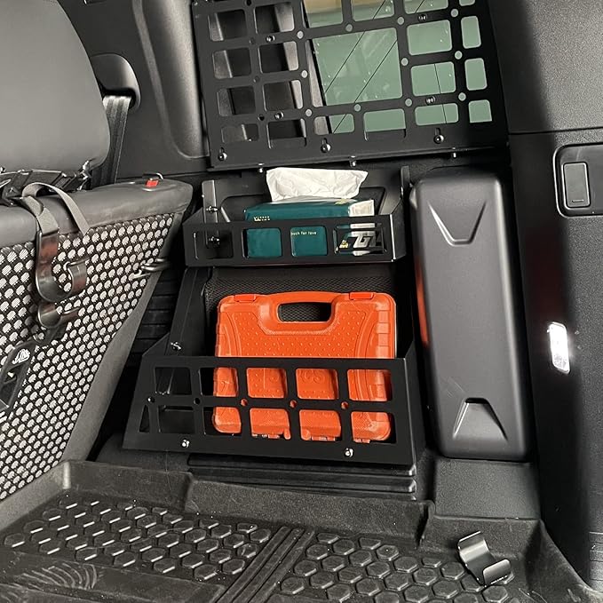 HIGH FLYING for Land Rover Defender 4dr 2020-2024 Car Accessories Modular Storage Trunk Organizer L+R Molle Storage Boxes*2 Luggage Carrier Aluminum Alloy (NOT Fit Third Row with Cupholder)