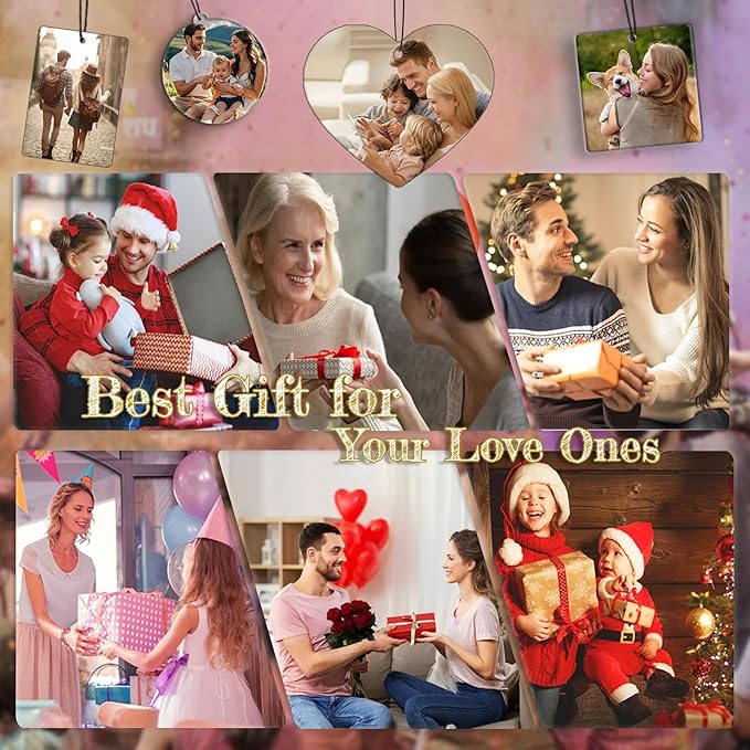 10/50/100Pcs Custom Logo Car Air Fresheners Bulk, Wholesale Personalized Double-Sided Car Air Fresheners with Photo/Text/Business Logo, Suitable for Truck and Car Drivers (50-Horizontal Rectangle)