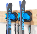 Ski & Snowboard Wall Rack for Garage Wall Fits Any Ski/board, Ski Wall Mount Holders Damage-Free Storage Rack, Garage Organization Space-Saving Winter Gear Organizer, Blue, 2 Pack