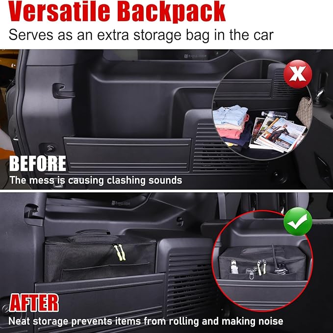 Car Trunk Organizer Storage Bag Cargo for Hummer EV SUV 2024 2025 2026 Accessories Trunk Side Window Luggage Storage Bag Foldable Collapsible Large Capacity Stable Multi-Function-Trunk Organization