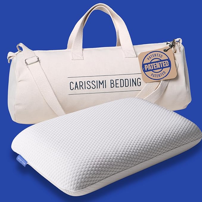 Classic Memory Foam Pillow with Bag – Ergonomic Cervical Neck Pillow for All Sleep Positions – Cervical Alignment Support and Daily Sleeping Comfort