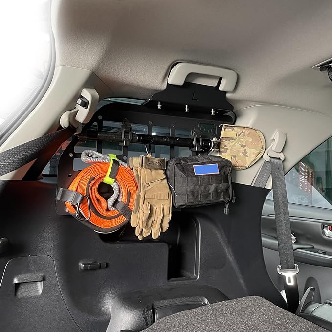 HIGH FLYING for Toyota Fortuner 2016-2024 Car Accessories Modular Storage Molle Panels System Trunk Shelf Luggage Trunk Organizer Aluminum Alloy (Trunk Pouches)