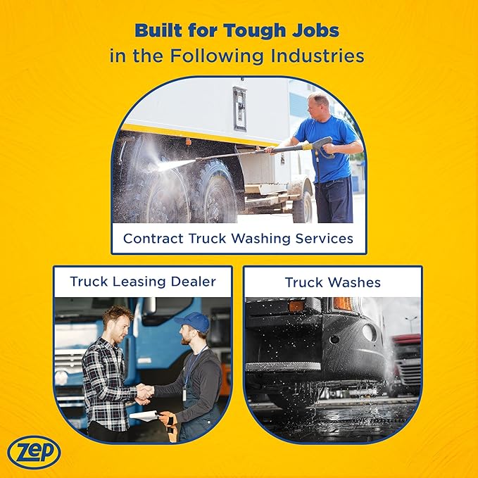 Zep TNT Brushless Truck and Trailer Wash Concentrate 5 Gal (Each) Model 481 Foamer 96 oz. - 37635 - Removes Exhaust Deposits, Road Film and Bug Residues