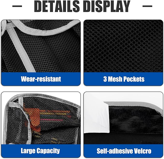 Front Trunk Organizer with Mesh Pocket for Spyder, Frunk Tool Bag Side Wall Storage Accessories for Can-Am Spyder F3 F3-S F3-T F3-L 2015-2025, White Piping