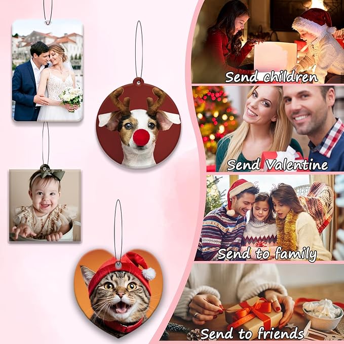 10/20Pcs Custom Logo Air Freshener for Car Bulk,Wholesale Personalized Double-Sided Car Air Fresheners with Photo Text Logo (10 Horizontal Version)