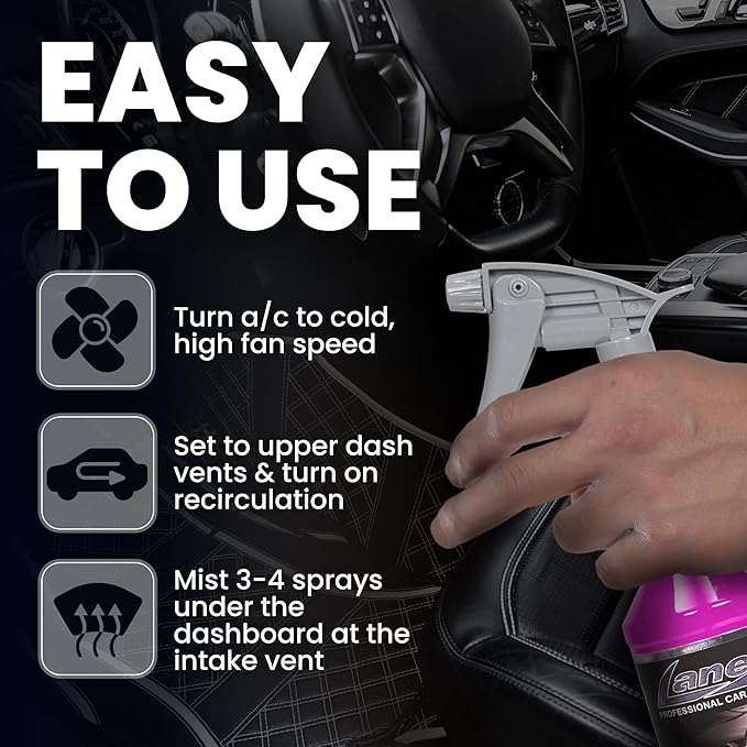 Lane's Premium Car Air Fresheners - New Car Scent Water Based - 16oz Eliminate Bad Odors of Pet & Food From Car Interior Leather, Carpet, Upholstery Great For Cars, Trucks, SUVs, RVs & More