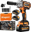 1/2 inch Cordless Impact Wrench, 900Ft-lbs (1200N.m) High Torque Brushless Impact Gun,3800RPM,2x4000mAh Battery, 5 Sockets,LED Light,Electric Impact Motor Variable Speeds for Car/Mower/Pickup