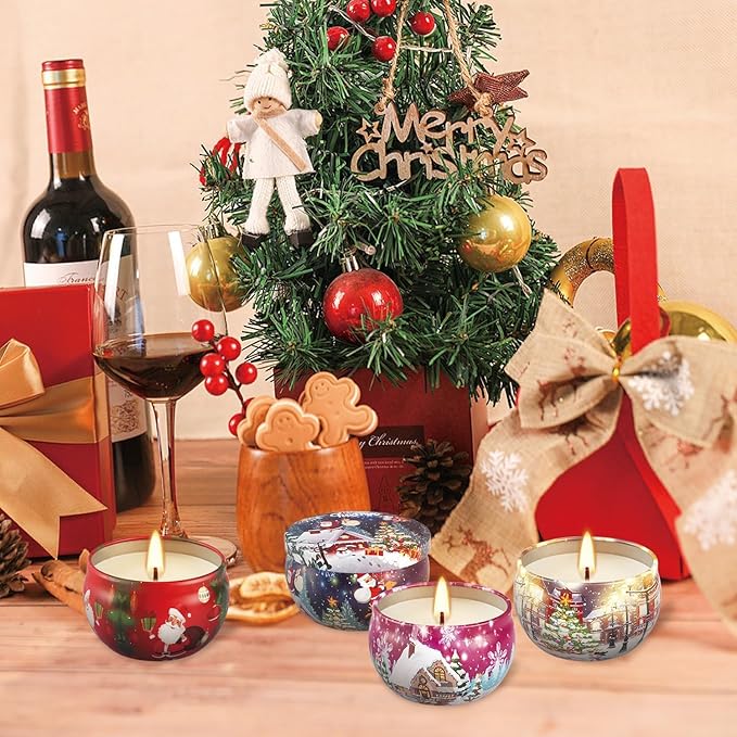 16Pack Christmas Scented Candles,Candvent Calendar 2025, Gift Set 2.5oz Strong Fragrance Aromatherapy Candles,Portable Travel Tin Jar Candles Gifts for Home Scented Decoration Valentine'sDay