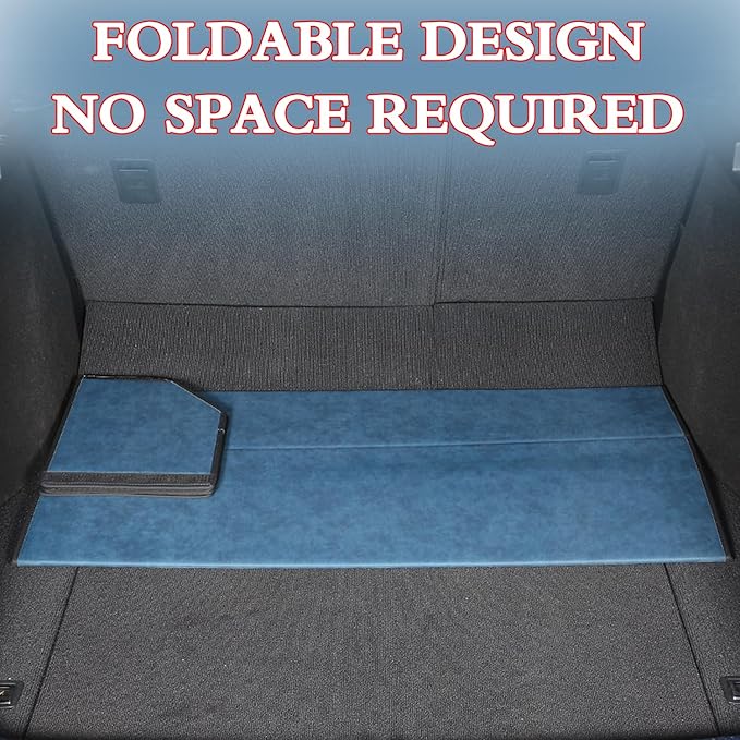 Trunk Organizer for Jeep Grand Cherokee 2021-2025 - Blue Alcantara Leather Storage Box, Tailored Precision, Maximize Your Storage, Large Foldable Trunk Organizer Boxs with 3 Compartment