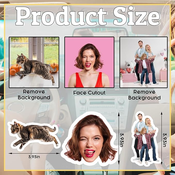 Custom Air Freshener for Car Custom Car Air Fresheners with Pictures, Car Accessories for Men, Boyfriends, Family, Gifts (Irregular)