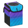 Car Trash Can with Lid & Multiple Pockets ,Foldable Vehicle Garbage Bin Waterproof & Leak Proof Automotive Garbage Cans Car Accessories for Women Men Road Trip Essentials Purple Blue Gradient