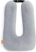 Baby Uma Car Pillow for Kids - Soft 'n Cozy U-Shaped Kids Travel Pillow, Machine Washable Cover & PP Cotton Filling, Car Seat Head Support Toddler, Neck Pillows for Travel (Gray)