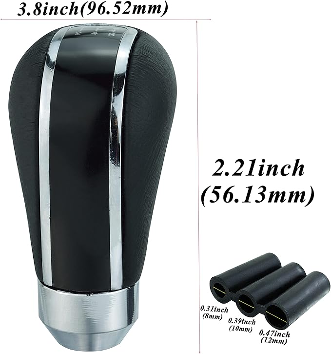Abfer 5 Speed Shifter Knob Car Weighted Stick Gear Shift Knobs Fit Most Manual Automatic Vehicle (Black)