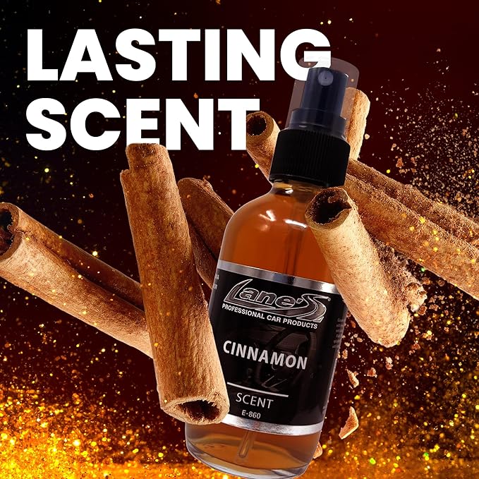 Lane's Premium Car Air Fresheners - Cinnamon Scent Water Based - 4oz Eliminate Bad Odors of Pet & Food From Car Interior Leather, Carpet, Upholstery Great For Cars, Trucks, SUVs, RVs & More
