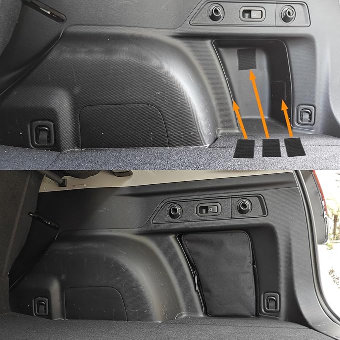 Trunk Upgrade, Trunk Organizer Pocket Bag, Trunk Cubby Storage bag, Cargo side pocket For Subaru Forester SK 2024 2023 2022 2021 2020 2019,Black, 2 pcs (Driver's side+Passenger's side)