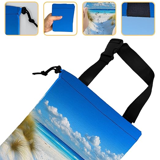 Summer Beach Car Garbage Bag, Compact 5.1L Canvas Trash Can with Drawstring Closure, Perfect for Cars, SUVs, RVs, and More