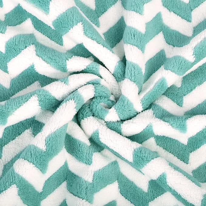 JML Microfiber Bath Towels, Large Bath Towel 2 Pack 30" x 60", Oversized, Soft, Super Absorbent, Fast Drying, Multipurpose for Sauna, Shower, Gym, Pool, Hair Wrap, Sport, Fitness, Yoga, Chevron Green