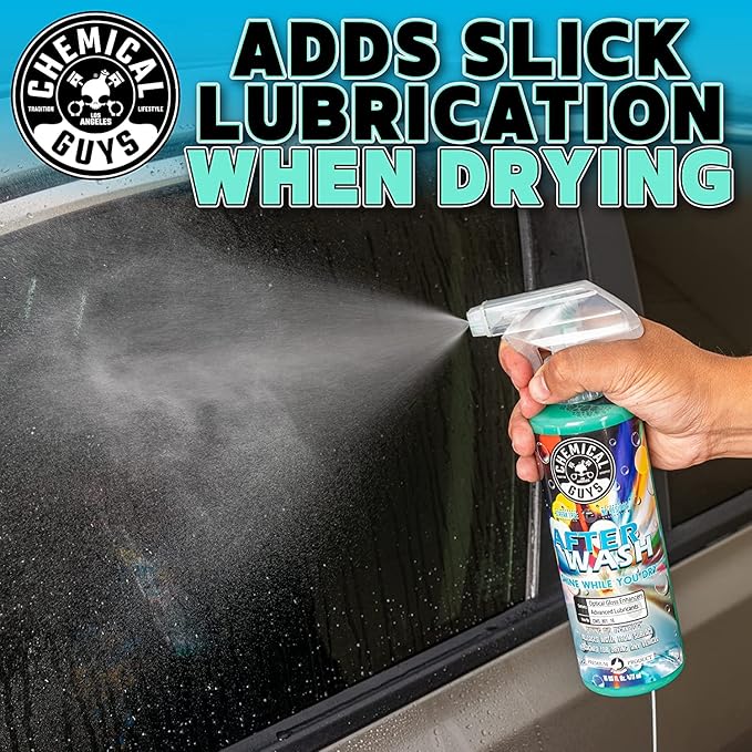 Chemical Guys HOL424 After Wash Sprayable Gloss Boosting Car Wash Drying Aid (Helps Reduce Water Spots, 16 fl oz) Super Dry Kit with Premium Microfiber Drying Towels, 24"x16" (3 Pack)