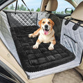 Dog Car Bed Mat, Non-Slip Backseat Extender Pet Blanket, Plaid Dog Bed for Trucks, Sedans & Large SUVs, Chew-Resistant Travel Pad for Dogs, Easy Clean & Scratch-Proof & Comfort (56"x28.7") Black