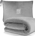 BOACAY Soft & Warm Travel Blanket for Airplane & Car - Long Flight Essential for Women, Men, Kids - Compact Pillow with Luggage Sleeve & Backpack Clip