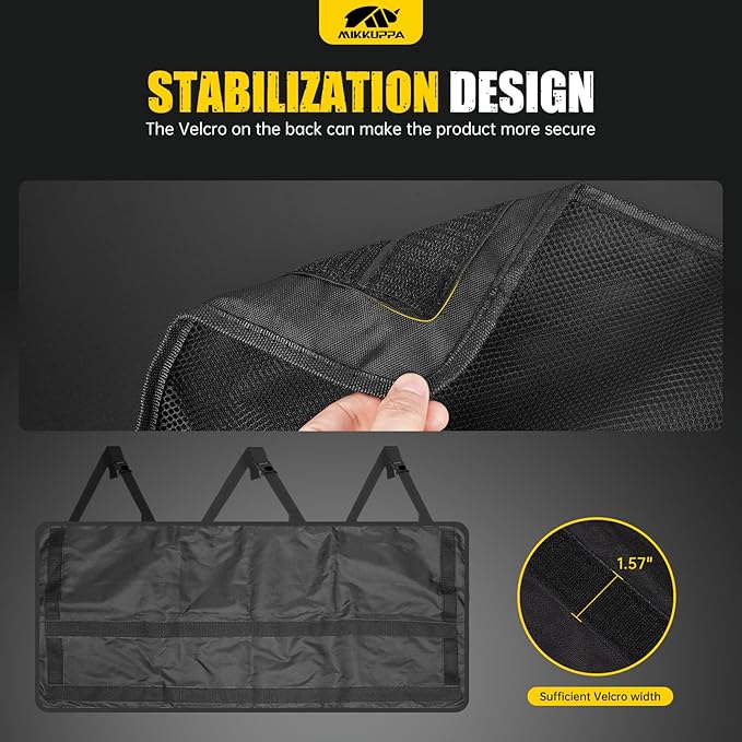 MIKKUPPA Trunk Organizer for SUV - 42"*18" Large Hanging Backseat Trunk Storage for Subaru Crosstrek Forester Outback, Jeep Wrangler Grand Cherokee Compass, Ford Bronco Escape Explorer Edge, Toyota