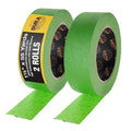 Dura-Gold Green Automotive Masking Tape 1-1/2 Inch (1.41 Inch x 55 Yards), 2 Rolls - Premium High-Performance, Heat Resistant - Auto Refinish Painting, Car Detailing, Autobody Industrial Painters Tape