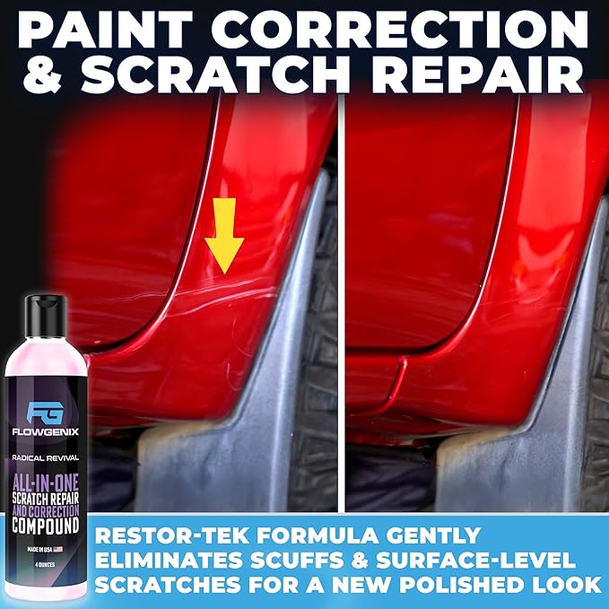 Grand Slam 5-Pack - Waterless Car Wash Detailing Spray, Tire Shine Gel, Scratch Remover, Wheel Metal Rust Cleaner, Interior Cleaner & Protector, 2 Microfiber Towels