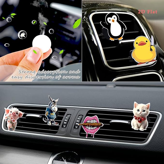 Cute Car Air Freshener Clips Dog Car Vent Clip Dog Cars Scents Cologne Air Conditioner Clip Auto Vent Interior Decoration Cars Accessories German Shepherd Loves Gifts for Men Women