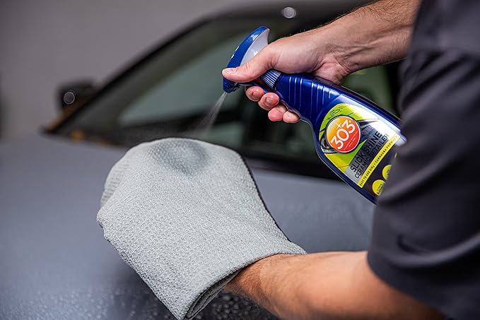 303 Products (30265 Slick Shine Ceramic Detailer - SiO2 and Carnauba Infused Ceramic Coating - Premium Ceramic Detailing Spray - Increases Shine and Gloss - Works on Paint, Glass, and Wheels - 16Oz