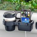 GDQ 4-in-1 Car Window Organizer - Clip-On Cup Holder & Phone Mount with Hooks | No Drill Universal Fit for SUV/Truck/Sedan | Insert Installatio（1 Pack）