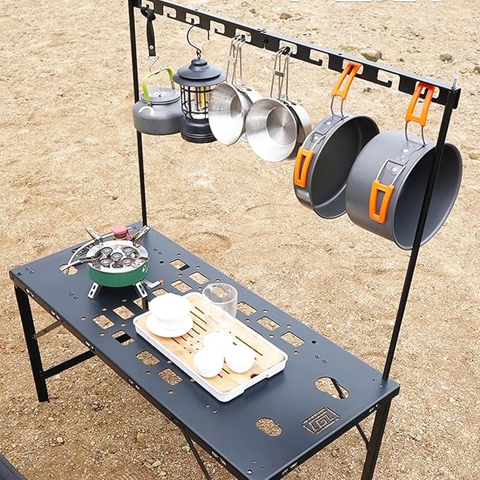 HIGH FLYING for Toyota Sequoia 2008-2022 Car Accessories Modular Storage Molle Panels System Trunk Shelf Luggage Storage Carrier Trunk Organizer Aluminum Alloy (Multifunction Desk)