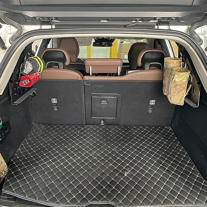 HIGH FLYING Car Accessories for Volvo XC60 2018-2025 Modular System Molle Panels Storage Trunk Shelf Luggage Storage Carrier Trunk Organizer Aluminum Alloy (Side Panels+Trunk Shelf+Storage Box)