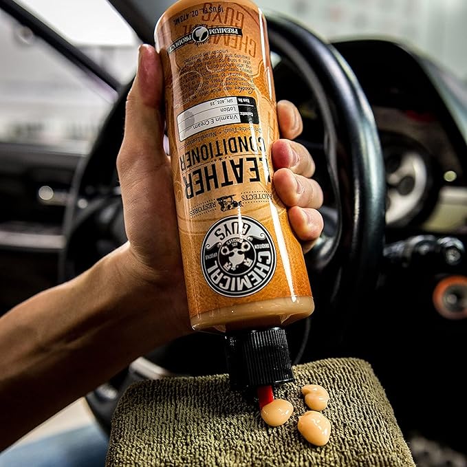 Chemical Guys Leather Conditioner, Vintage Series - Conditions, Nourishes, and Protects Natural, Synthetic, and Faux Leather Seats, Interiors, Apparel & Accessories, 16 fl oz