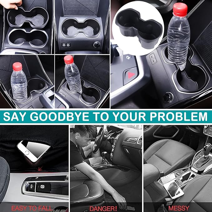 Gear Shift Console Organizer Drink Water Cup Holder Storage Center Compatible with BMW X1 U11 2023 2024 Car Center Console Cup Holder Storage Box Replacement Parts Interior Accessories