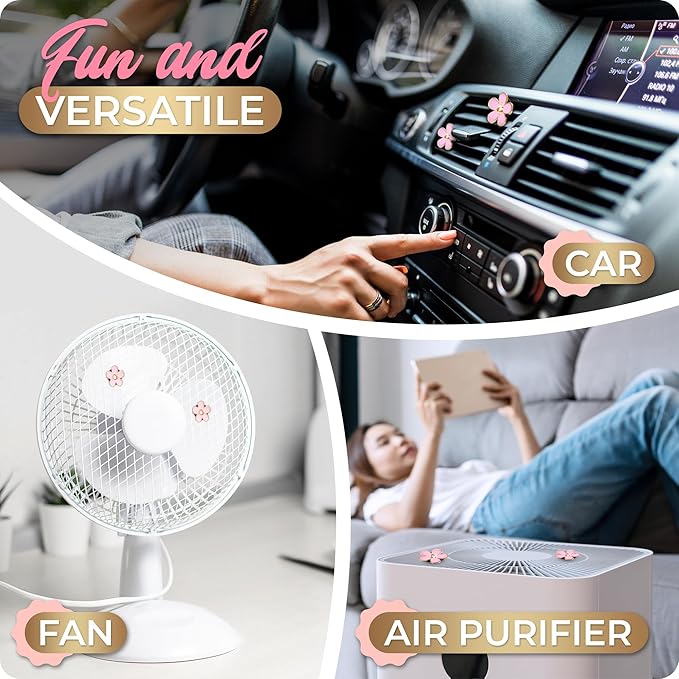 6 Pieces Daisy Car Decoration Flower Air Vent Clip Air Conditioning Outlet Clip Car Air Freshener Clip Car Interior Decor Charm Colorful Interior Accessories for Girls Women