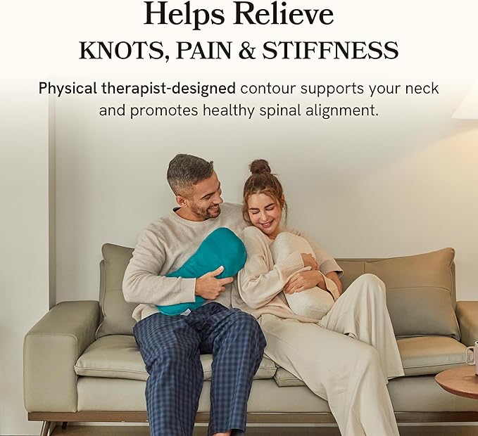 Kanuda Mini Portable Pillow (Oatmeal) – Compact Orthopedic Cervical Neck Pillow for Travel, Firm Memory Foam Support with CV4 & OCBR Therapy, Washable Cover & Storage Bag