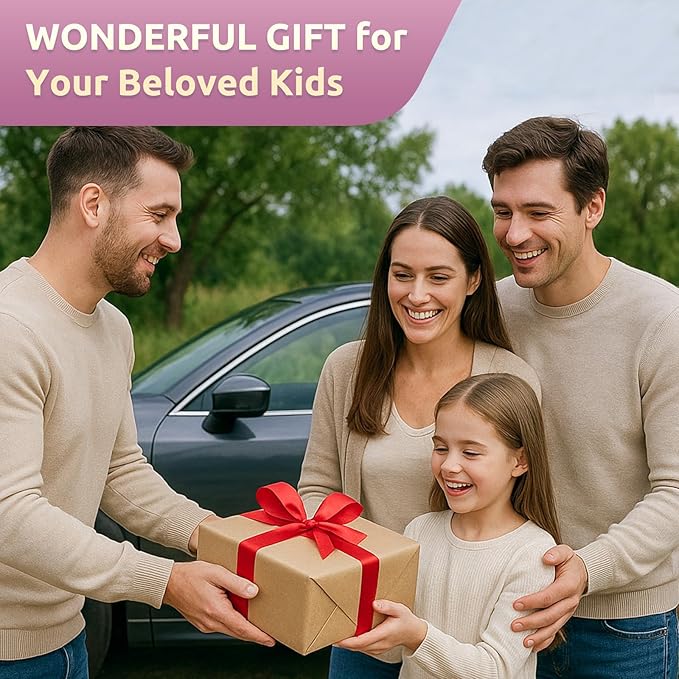 Car Pillow for Kids, Travel Pillow with Adjustable Strap, U-Shaped Pillow for Adults and Children to Support Head and Body Road Trip Essentials (Pink)