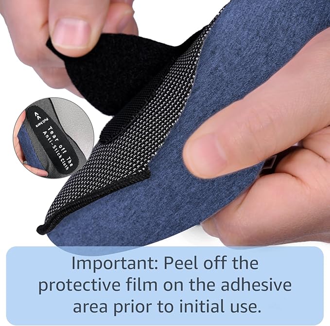 Neck Travel Pillows for Airplanes Memory Foam Neck Comfort Pillow Compact Ergonomic Design Sleeping Essentials for Long Flights Car Rides and Home Use (Blue)