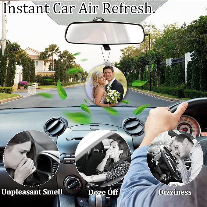 10-1000Pcs Custom LOGO Air Fresheners, Customized Bulk Car Air Freshener, Personalized Photo Company Text LOGO Air Fresheners Brand Wedding Gifts (Rount)